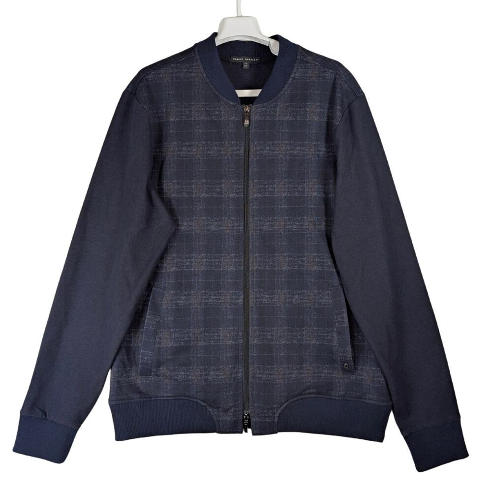 Robert Barakett  Belleview Bomber Jacket Navy Blue Men’s Size Large L USED